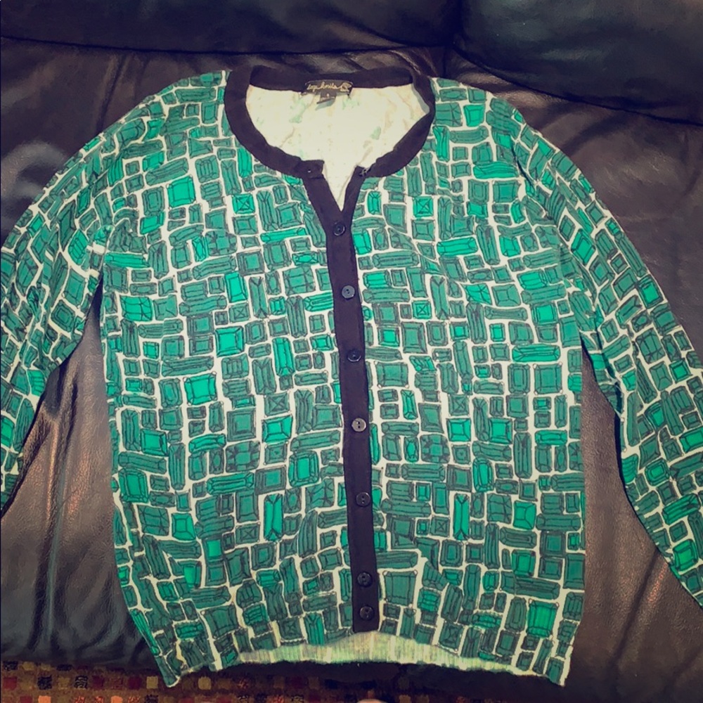 Green cardigan